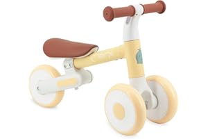 Momi Bicicleta sin Pedales Dex para niñas y niños de 1 a 3 años, Cuadro Plegable, sillín Regulable en Altura, Ruedas de plástico Resistentes a pinchazos, Peso Solo 2 kg