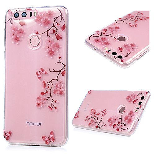 Huawei Honor 8 Case Huawei Honor 8 Schutzhülle YOKIRIN Premium Flexible Slim Fit TPU Silikon Case Cover Handyhülle Handytasche Etui Handycase Ultra Dünn Rutschfest Kratzfest Silikonhülle Camellia