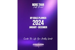 2024 Purple MTJM Goals Planner- 8" x 10" Week to View Dated Planner – Simple Design Inspires Productivity – Set, Track & Achieve Your Goals - Monthly ... – Annual Calendar, Quarterly Goals & Progress