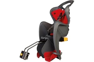 B BELLELLI Mr. Fox - Asiento Posterior de Bicicleta - para niños de hasta 22 kg, de 3 a 8 años - Se Fija al Cuadro - Reclinable