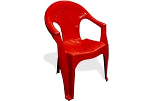 Sedia Bambini 1 Anno 2 Anni Sediolina in Plastica 41x41 cm H. 56cm ROSSA Bambini Scuola Asilo Cameretta Giardino- Royal Industry