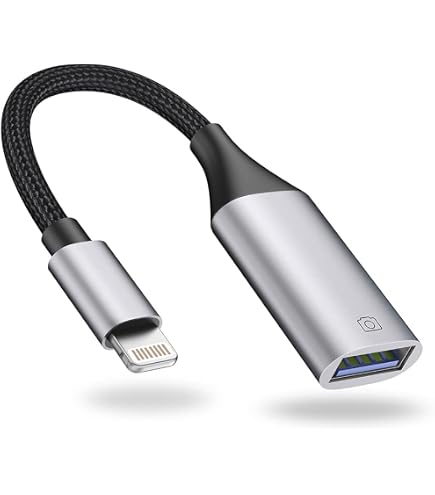 Adaptateur HDMI OTG 6-en-1 Lightning Vers HDMI USB SD Pour IPhone IPad - Lecteur Carte Photo