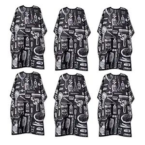 Professional Hair Cut Hairdressing Cape Cloth Waterproof haircutting Apron Salon Barber Gown for Adult Men Women (55 x 47 Inch (Pack of 6))