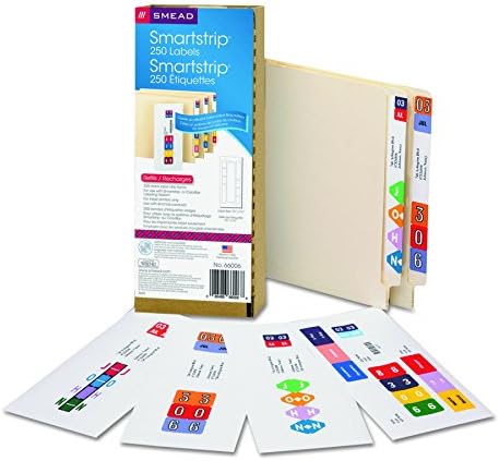 Smead 66006 SmartStrip Refill Label Kit, Inkjet (Pack of 250 Label Forms)