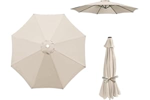 maxant Replacement Parasol Canopy,Garden Umbrella Cover Replacement Parasol Fabric Cover for Garden Umbrella