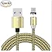 Produktbild ALTech® 5 Packs Gold 6.6FT 360 ° Freies Connect Runder Magnetischer Stecker LED Display Micro USB Ladekabel Für iPhone 7,7 Plus, 6 S, 6 Plus, SE, 5 S, 5, iPad, iPod