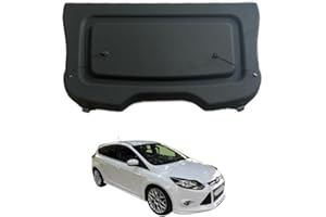 TCC Parcel Shelf Direct Car Parcel Shelf - Compatible with Ford Focus MK3 (2011-2018) | Sturdy Boot Cover with Clips and Cord for Extra Storage | Space Saving Car Accessories | Black