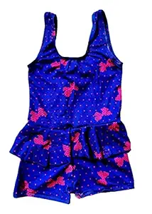Baby & Sons Infant Girl's Poly Cotton 1 Piece Swimsuit (Color/Design May Vary) / Girl Swimming Costume