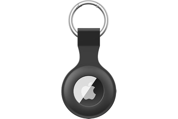 Oumida Coque AirTag Porte Clés pour Apple Airtag, Étuis en Silicone pour Apple Airtag avec Porte Clés, Mini Coque de Protection pour Apple AirTag Tracker pour Sacs à Dos