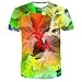 Produktbild T-Shirt Europa und die Vereinigten Staaten verlieren 3D-Rauchdruck-Sets von Männern und Frauen mit kurzen Ärmeln TX-8226 L