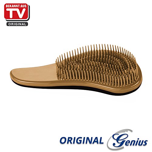 Genius Simply Straight Professional Keramik Haar-Glätt-Bürste | 3 Teile | 2 in 1 Glätteisen und Bürste | inkl. Hitzeresistente Tasche und Detangle Entwirrbürste | Für alle Haartypen | TV-NEU - 3