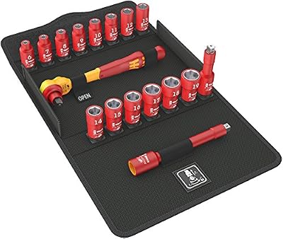Wera 05004970001 Composition Zyklop Isolée 3/8", métrico, Juego de 17 piezas