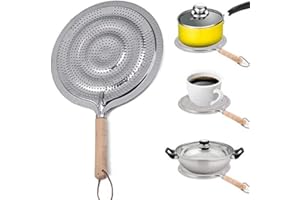 BEAUTYBIGBANG 2021 Universel Diffuseur de Chaleur en Acier Inoxydable 21 cm Diffuseur de chaleur pour cuisinière à gaz ou cuisinière électrique