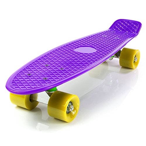 Preisvergleich Produktbild VIBE VB-SKTS001 Skateboard, Purple Deck / Yellow Wheels