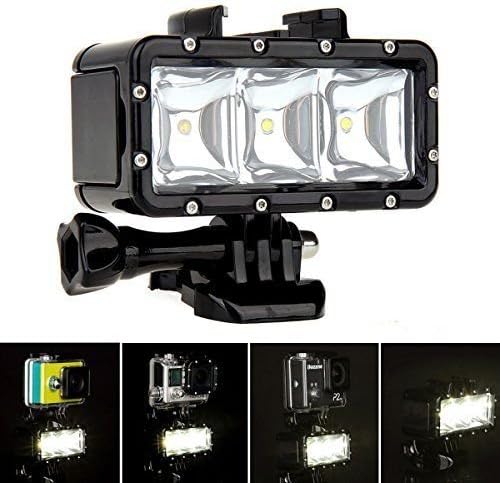 Yuyitec 30m Underwater Light Waterproof Diving LED Video Spot Light Lamp Mount Buckle Screw Strape Kit For GoPro Hero 4 3+ 3 Xiaomi Yi SJ4000 SJ5000 SJ5000+
