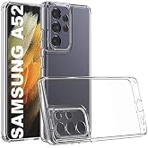 Bzontech Samsung Galaxy A52 5G ile Uyumlu Kılıf Şeffaf Silikon Kamera Korumalı 3D