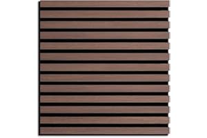 HPFloor Akustikpaneele Dekor Wandpaneele im 4er-Set für Flur Wohnzimmer Innenwanddekoration in Holzoptik Wandverkleidung|Oiled Oak geölt |Quadratisch, 60 x 60 cm, 21 mm (Walnut)