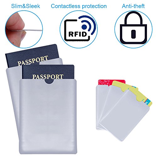 Lictin 16pcs Protectores de Bloqueo para Prevenir RFID - Tarjeteros para Tarjetas de Credito y Pasaporte  impermeable y plata  reviews Lictin 16pcs Protectores de Bloqueo para Prevenir RFID - Tarjeteros para Tarjetas de Credito y Pasaporte  impermeable y plata