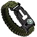 Produktbild Qinlee Herren Jungen Survival Armband Outdoor Armreif Nylon Armband aus Geflochtener Multitool Kompass+Feuerstarter Fallschirm Seil