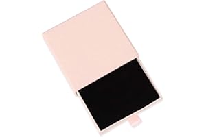 INSPUTOL 1 PCS Boîte-cadeau de bijoux Présentoir à bijoux en papier Boîte-cadeau 9 * 9 * 1,7 cm / 3,5 * 3,5 * 0,6 po Petite boîte-cadeau pour collier, boucles d'oreilles, bague, rangement de bijoux