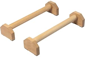 LEIBLSUFO Wooden Parallettes Bars, Push Up Bars Strength Training For Handstands, Full Planche & Dips, Calisthenic, Push Up Stands Handle for Floor Workouts Calisthenics Equipment