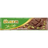 &Uuml;LKER Antep Fıstıklı S&uuml;tl&uuml; Baton &Ccedil;ikolata, 30 Gr