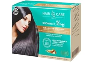 Kit de Lissage Brésilien - Soin Professionnel - Kit 2-en1 - Lissage semi-professionnel - Kératine - Noix du brésil