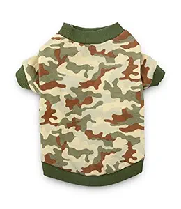 DroolingDog Dog Clothes Camo XS Dog T Shirt Pet Tee Shirts Puppy Costume for Small Dogs Boy, XS, Green