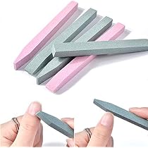 ONLYKXY Nagelhautschieber Mit Bimsstein – 10 Stück, Schwarzer Kunststoffgriff, Für Maniküre & Pediküre