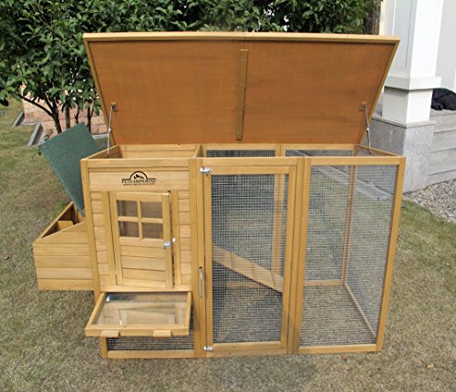 Pets Imperial® Devonshire Large Chicken Coop Hen House Ark Poultry Run Nest Rabbit Hutch Box Suitable For Up To 4 Birds – Integrated Run & Cleaning Tray & Innovative Locking Mechanism - 3