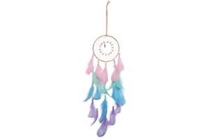 Bototack Colorful Dream Catcher, Handmade Fairy Dream Catchers with Feather Indian Romantic Dreamcatcher for Bedroom Wall Hanging Decoration Ornaments Gifts (colorful)