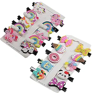 NATURE Rainbow, Ice Cream Hair Clips Set Baby Hairpin For Kids Girls Toddler Barrettes Hair Accessories