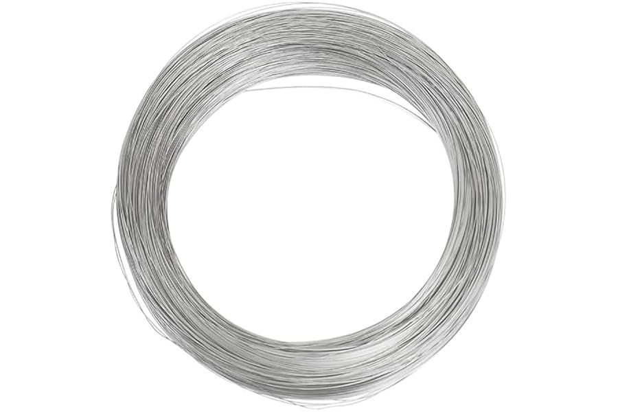 SKYPRO 0.5mm 304 Stainless Steel Wire - 32Ft for DIY Arts & Crafts, Jewelry Making, Bonsai Training & Garden