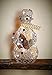 Produktbild TWC Warenhandel Plus - Garten und mehr Weihnachtsdeko Fenster beleuchtet Deko Figur Weihnachten Schneemann Figur Glitter Silber Rattan Weihnachtsdeko mit 20 LED Timer warmweiß