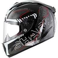 Shark - Casco para moto Race R Pro Cintas KAR, negro y rojo, talla XL.