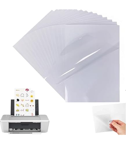 25 stuks bedrukbare vinyl stickers, semi-transparant, plakfolie om te