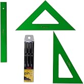 Faber Castell Technico &ndash; Ruler 813-30 cm + Square 566-25 cm + Cartab&oacute;n 666-25 cm &ndash; Three Calibrated Markers &ndash; Suitable for Sc