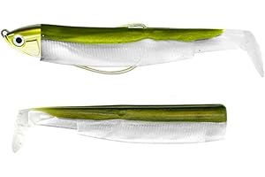 FIIISH Black Minnow Fish Lures – Combo BM120, Soft Vinyl Lure for Spin Fishing for Bass and Other Species - 1 Head + 2 Bodies + 1 No. 3 Hook