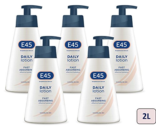 E45 Daily Moisturising Lotion, 400 ml, Pack of 5, Total 2 Litre