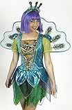 Pfau Kostüm für Damen mit Flügeln Gr. 36 38 - Tolle Tier Vogel Schmetterling Verkleidung für Erwachsene -