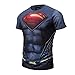 Produktbild Born2Ride™ Superhero Fancy Dress/Costume/Gym/Cycling Short sleeved T-Shirt Tops (Large, Man of Steel Short Sleeve )