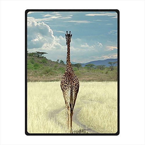 Custom Giraffe Fleece Blanket and throw blanket and Throw for Bed Sofa 147 Zentimeters x 203 Zentimeters, wool, c, 58" x 80"(inches)