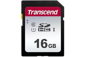 Transcend Scheda di memoria SDHC 300S da 16 GB UHS-I, C10, U3, V30, 4K, Full HD, fino a 95/40 MB/s (ideale per fotocamere digitali) con confezione Frustration Free - TS16GSDC300S-E