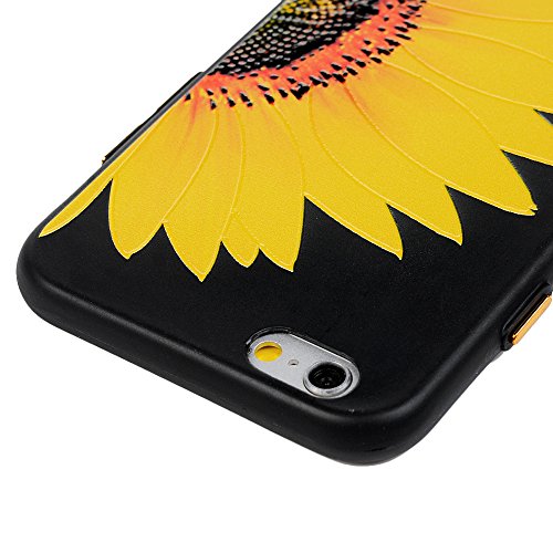 iPhone 6/iPhone 6s Hülle Badalink iPhone 6/iPhone 6s UltraSlim Schutzhülle TPU Sonnenblume Handyhülle Silikon Case Cover Handytasche Anti-Rutsch Kratzfest Handyhülle Flipcase - 5