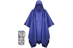 Urby Plus Size Adult Rain Poncho with Hood, Poncho Para Lluvia, Tactical Ponchos Adult For Camping, Hiking, Travel, Outdoors