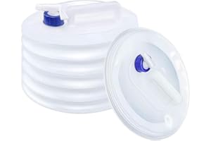 zukent Water Container Collapsible with Spigot Folding Water Bucket Portable Water Carrier BPA Free Water Storage Jug Water Canteen for Outdoor Activities, Hiking, and Emergency Survival Kit