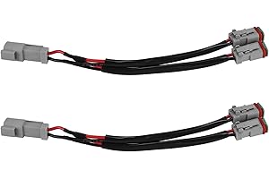 Iegefirm Y Typ Kabel Deutsch DT DTP 2 Pin Buchsen Adapter für LED Pod Arbeits Scheinwerfer NachrüStungs Stecker Kabelbaum