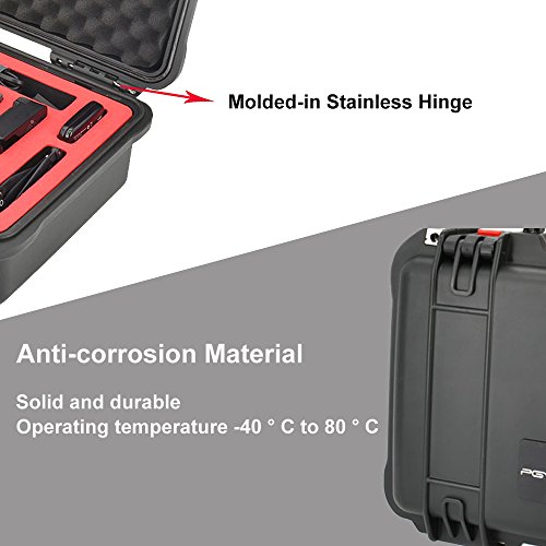 N.ORANIE Mavic Pro Explosion-proof Box Rugged Hardshell Carry Case IP67 Waterproof Shockproof Handbag Suitcase for DJI Mavic Pro Foldable Drone Quadcopter and Accessories (Black)