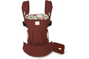 SONARIN Mochila portabebé Convertible Premium,Ergonómica,capucha de dormir,para recién nacidos y bebés(3-48 meses),carga máxima 20 kg,Soporte para la Cabeza,Marsupio portabebé(Rojo Oscuro)