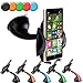 Produktbild 360 Grad Handyhalterung / KFZ Halterung für Huawei Handys z.B Ascend P7 P6 Mini P1 P2 Y200 Y300 Y330 Y530 Y550 W1 Honour Ideos X3 X5 Vision Sonic G7 G6300 G330 G510 G525 G600 G610 G615 G620 G630 G700 G740 G750 : Auto Halterung Halter Windschutzscheibe Car Holder Farbe schwarz